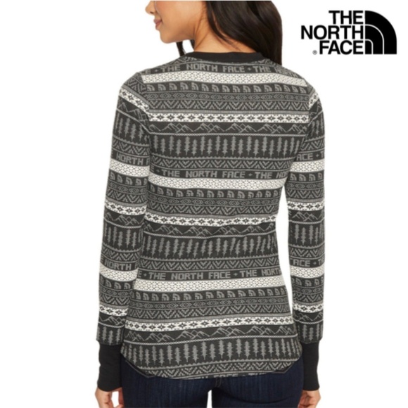 North Face Women's Holiday Nordic Waffle Shirt Black  Base Layer Athletic  Small - Picture 14 of 14